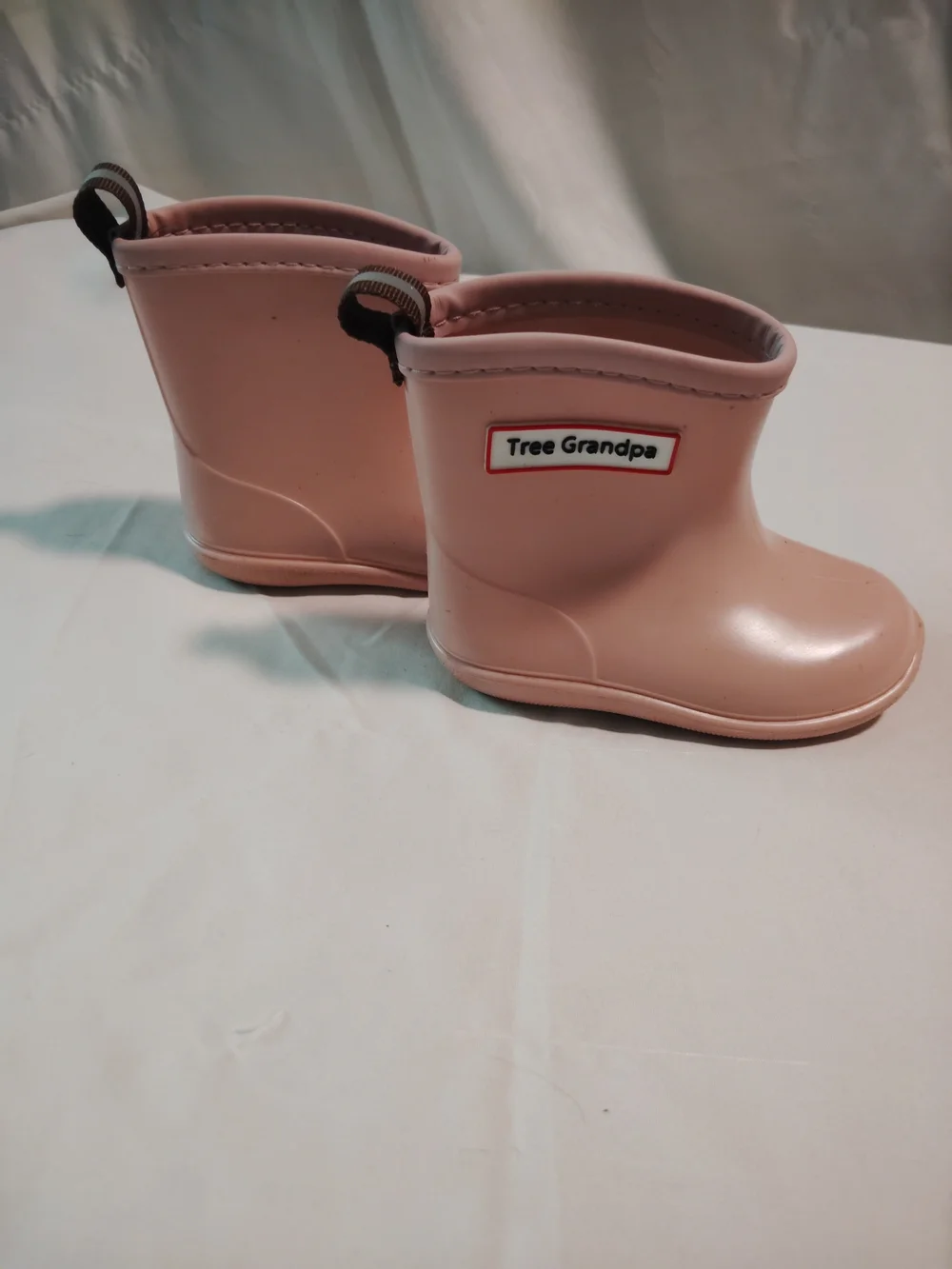 Tree Grandpa Pink Toddler Rain Boots